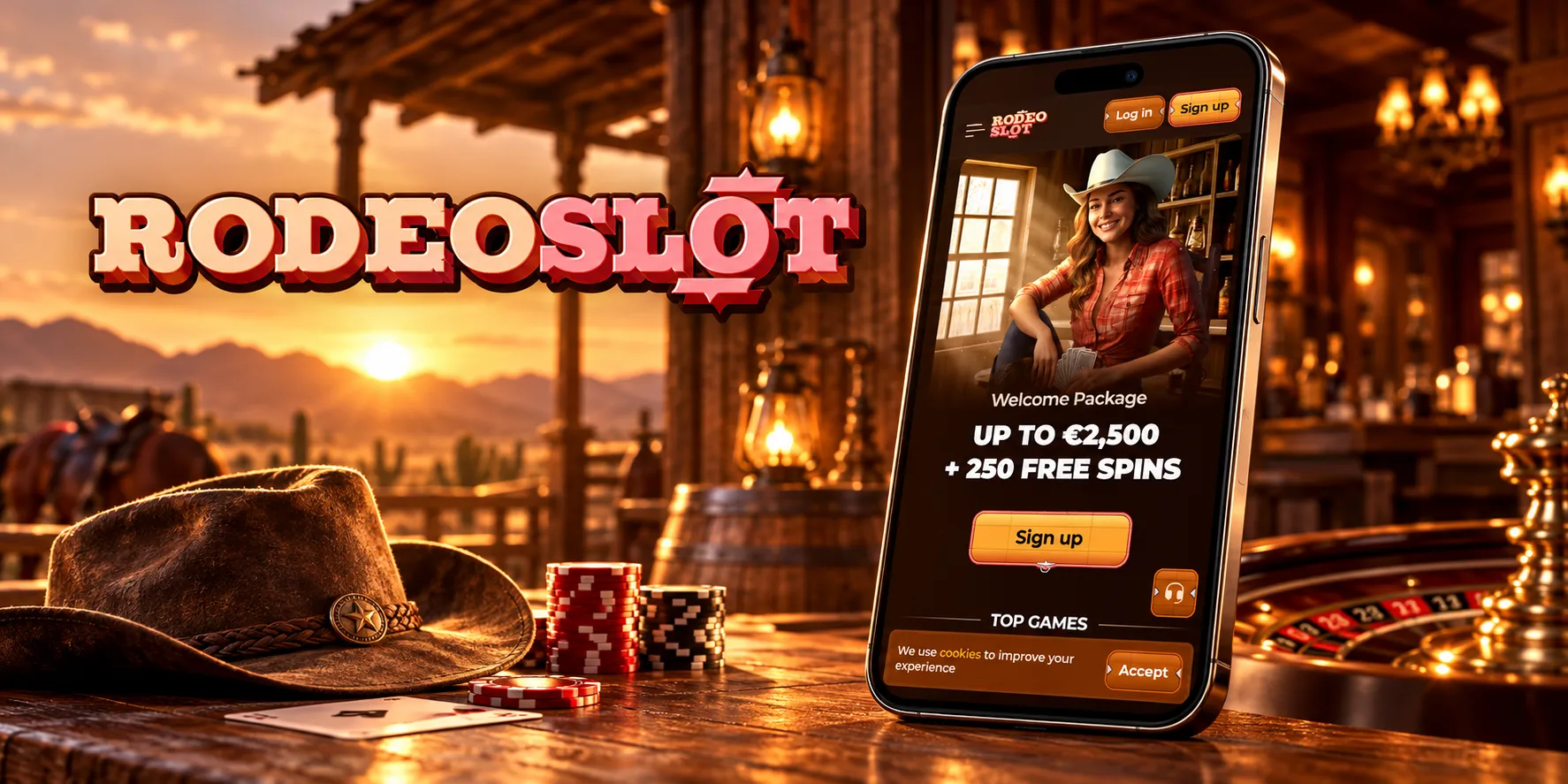 RodeoSlot Casino App Screenshot